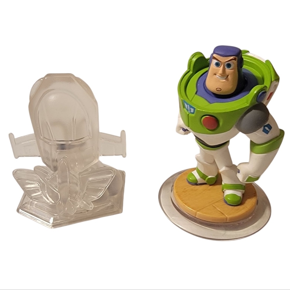 Disney Pixar Infinity Toy Story Buzz Lightyear Figure + Spaceship Crystal